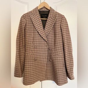 Massimo Dutti Plaid Blazer